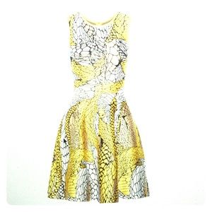 Issa printed stretch-jacquard dress